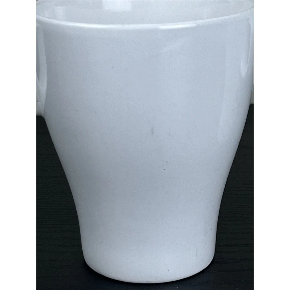 Set of 2 IKEA White Ceramic Stackable Coffee Tea Cups Mugs‎